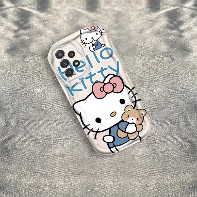 Thích Hợp Cho Samsung A13 A23 A33 A53 A32 A52 A52S 5G 3D Mềm TPU Kitty Rilakkuma Ốp Điện Thoại Chống Sốc