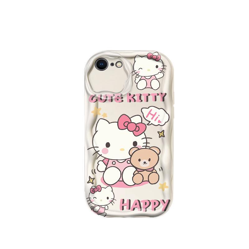Thích hợp cho iPhone 6 6S 6 Plus 6S Plus 7 8 Plus SE 2020 3D TPU mềm Kitty Rilakkuma Vỏ điện thoại chống sốc