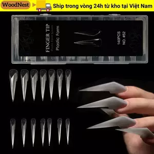 WOODNEST 140 Chiếc Dual Nail Forms, Hawk Shape Acrylic Gel Nail Molds, Thời Trang Full Cover Móng Vuốt Rồng Có Thể Tái Sử Dụng Hình Thức Nối Dài Móng Tay Cho Halloween