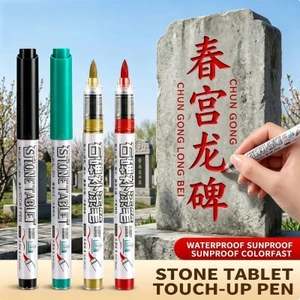 Bút bia mộ chống phai màu Yoo có đầu cọ vẽ trên kim loại đá