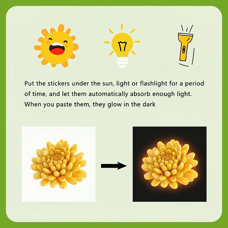{BUDDI} Glow In The Dark Toilet Flower Stier Đề can dán tường có thể tháo rời bằng hoa dạ quang Trang trí phòng tắm Nhà DIY {buddingenergy}