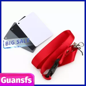 guansfs Bộ thẻ xám kỹ thuật số Acouto 8,5 x 5,4cm 3 trong 1 18% Chụp ảnh Độ phơi sáng Cân bằng màu Xám/Trắng/Đen