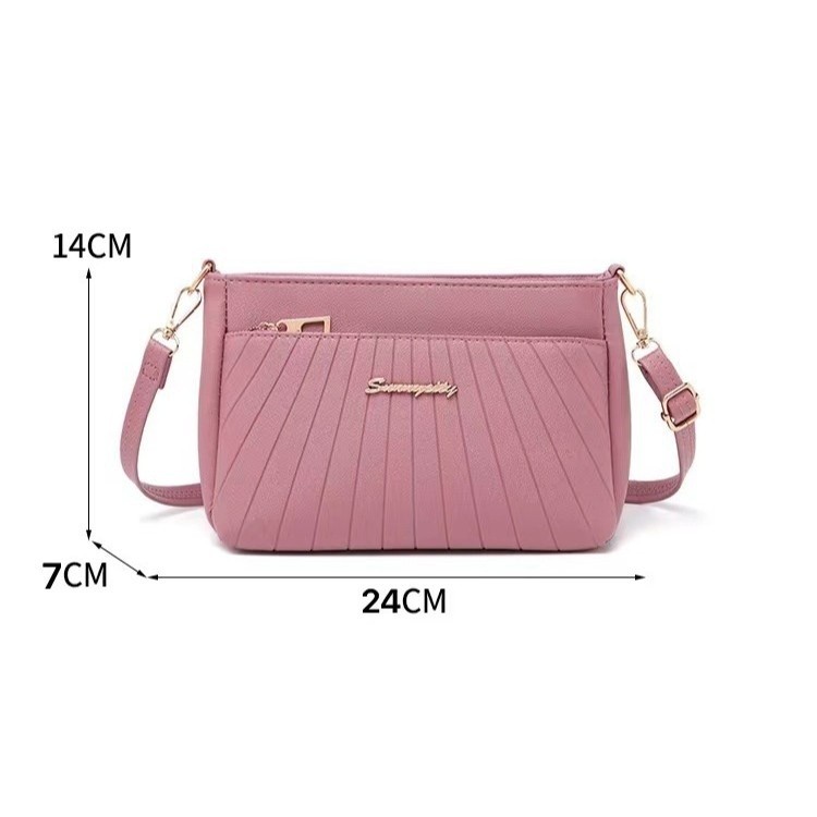 Túi xách nữ đeo chéo da mềm nhiều ngăn trung niên giá rẻ MUNSTORE TTY155