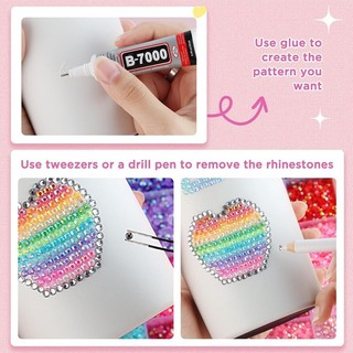 40 Màu Nhựa Thạch Kim Cương Giả Bedazzling Kim Cương Giả Bedazzling Kit Đá Quý Nhỏ