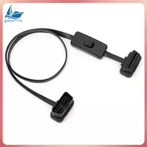 Cáp nối dài chẩn đoán góc phải OBD2 Nam sang nữ 60CM có công tắc nguồn Công cụ chẩn đoán cáp chuyển đổi OBD