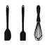 Luckyew 3 Cái / bộ Silicone Nướng Bộ Bánh Kem Thìa Cạp Nhà Bếp Hộ Gia Đình Đánh Trứng Thịt Nướng Dầu Bàn Chải Tiện Ích Đồ Dùng Nhà Bếp TQ