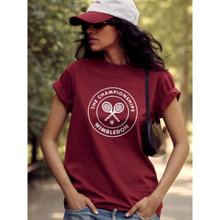 Áo thun unisex tay ngắn dáng rộng 100% cotton cộng với kích thước thể thao thông thường câu lạc bộ quần vợt quần vợt nửa tay