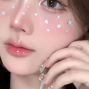 【Roshy】Hình dán kim cương trên mặt hình dán kim cương cho sân khấu bé gái hình dán ngọc trai hình dán đá quý