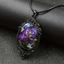 Vòng cổ quyến rũ JVSUB, Vòng cổ mặt dây chuyền thủy tinh Gothic hợp kim, Phụ kiện trang sức vòng cổ hoa họa tiết hoa cổ điển