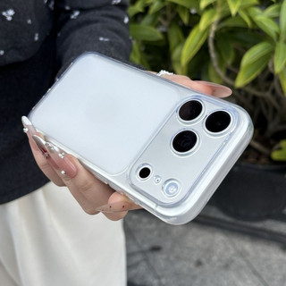 IPhone 17 16 15 14 13 12 11 Pro Max Nguyên Bản Silicon Mềm TPU Vỏ Mỏng Trong Suốt Mờ Mặt Sau Chống Sốc Vỏ Bảo Vệ Cửa Sổ Lớn