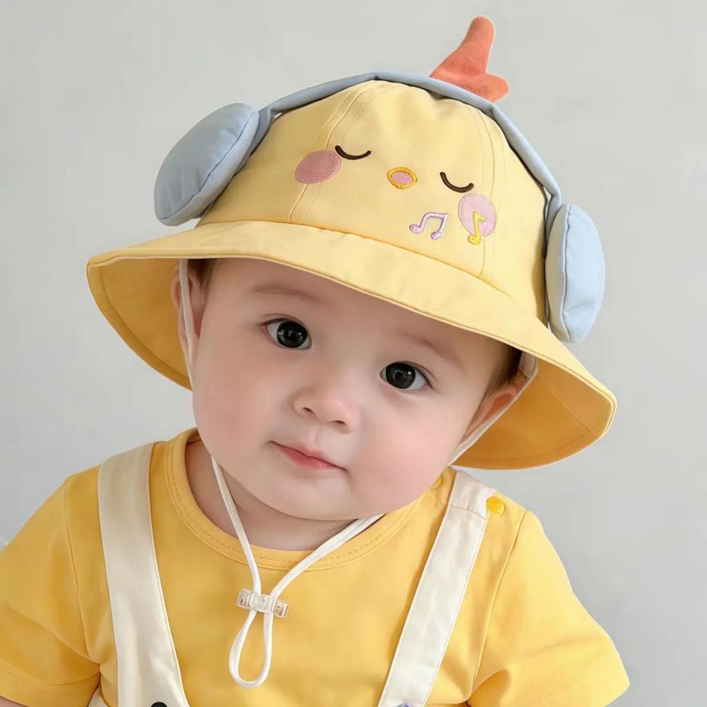 Mũ Vành Hoạ Tiết Đeo Tai Nghe Cho Bé Từ 1 Đến 3 Tuổi