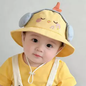 Mũ Vành Hoạ Tiết Đeo Tai Nghe Cho Bé Từ 1 Đến 3 Tuổi