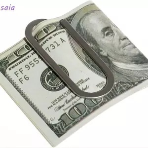 Kẹp tiền SAIA, Ví kẹp giấy bằng thép không gỉ sáng tạo, Ví bỏ túi phía trước siêu mỏng tối giản 2025 Quà tặng nam