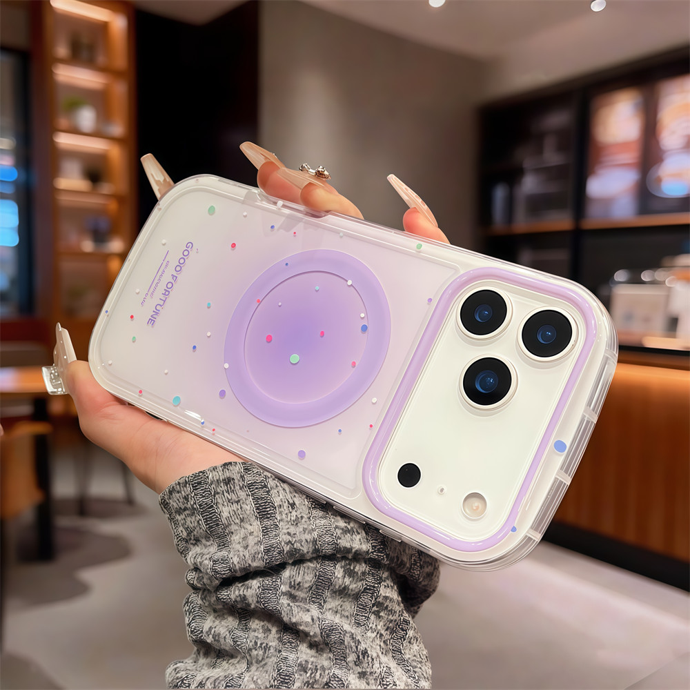 Ốp điện thoại từ tính màu mực chất lượng cao cho iPhone 17 Pro Max 16 13 14 15 pro max Bảo vệ ống kính chống rơi Vỏ cứng bảo vệ điện thoại