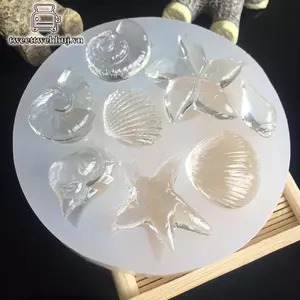 Nhíp Khuôn Silicon DIY Vỏ Sao Biển Conch Silicon Khuôn Làm Bánh Fondant Bánh Trang Trí Dụng Cụ Đất Sét Nhựa Nghệ Thuật Khuôn VN