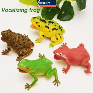 MAKY Giả Đồ Chơi Mô Phỏng Ếch Mô Hình Động Vật Đồ Chơi Toad Triy Đáng Sợ Bóp Âm Thanh Ếch Đồ Chơi Cho Trẻ Em Sở Thích Bộ Sưu Tập Đồ Chơi VN