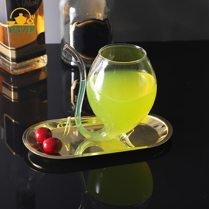 YOVIP Whisky Thủy Tinh Chịu Nhiệt Suing Juice Sữa Uống Ống Hút Cốc Sáng Tạo Kính Cao Cấp Cốc Thủy Tinh VN