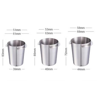 Cốc định lượng cà phê bằng thép không gỉ Cốc đo bột Espresso 51 53 58mm Barista Tool
