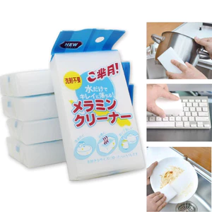 Sỉ 10 miếng mút xốp melamine tẩy rửa đa năng làm sạch mọi vết bẩn cứng đầu nhất, mút tẩy vết bẩn tường 484sa