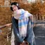 Tweedhuj Khăn Choàng Cashmere Nữ Mùa Đông, Phong Cách Retro Hàn Quốc, Ấm Áp và Đa Năng