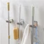 Kẹp Giữ Cây Lau Nhà Kèm 2 Móc Phụ Treo Đồ - Móc Treo Chổi, Treo Ô, Đồ Dùng