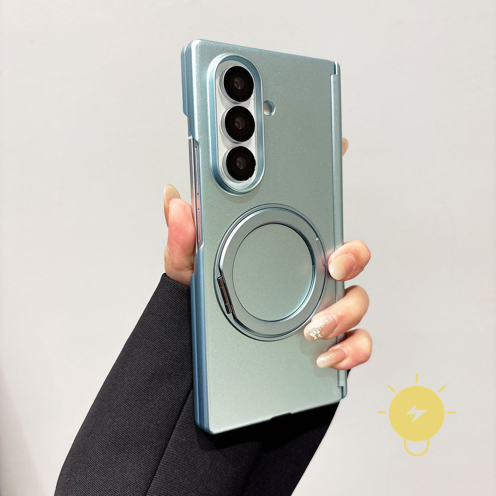 Phone Case For SAMSUNG Galaxy Z Fold 7 / Z Fold 6 / Z Fold 5 / Z Fold 4 with Griptok TPU Metal Aesthetic Korean Cute
