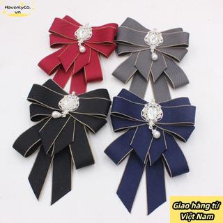 HAVENLYCO Ruy Băng Nơ Handmade Pha Lê và Kim Cương Giả, Thắt Cổ Sang Trọng cho Nam và Nữ