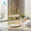 Kệ lưu trữ phòng tắm bằng sắt cao cấp Tay cầm pha lê Khay Vanity Khay sắp xếp phân vùng bằng đá cẩm thạch để trang điểm Phòng ngủ Tủ quần áo
