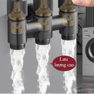 Van máy giặt ba chiều bằng thép không gỉ Vỏ đồng thau nhỏ gọn Phòng tắm giặt Ban công Tap