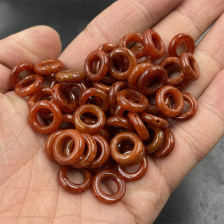 Vòng Ngọc Đỏ Ngọc Ngọc Lỗ Lớn, Vòng Tròn Ngọc Chạy, Phụ Kiện Vòng Tay DIY
