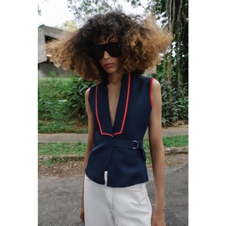 Áo len Cardigan đôi có khóa đôi ZA 4192081