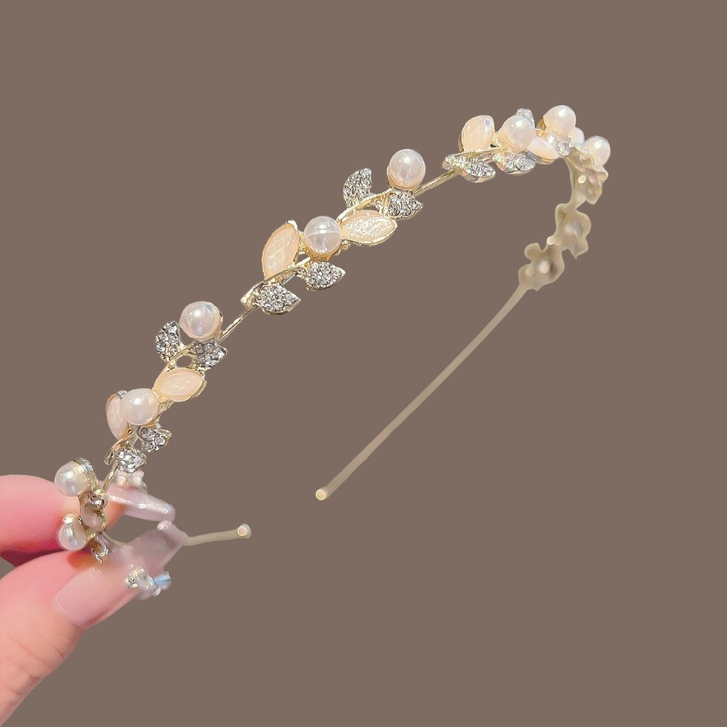 WHX-Temperament Ngọc Trai Ngọt Ngào Đầu Cảm Giác Cao Cấp Phù Hợp Với Kẹp Tóc Mori Phong Cách Đơn Giản Băng Đô Phụ Kiện Tóc