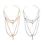 WEETW Vòng tay cuff đeo cánh tay, Vòng tay mở phong cách Hiphop, dây xích body chain hợp kim màu vàng/bạc, phụ kiện armband cánh tay điều chỉnh
