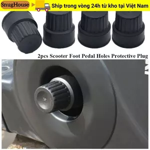 SNUGHOUSE 2 phích cắm bảo vệ xe tay ga, lỗ bàn đạp chân 30 * 25 * 35mm màu đen, phụ kiện Vỏ chống va chạm Phụ tùng xe đạp điện