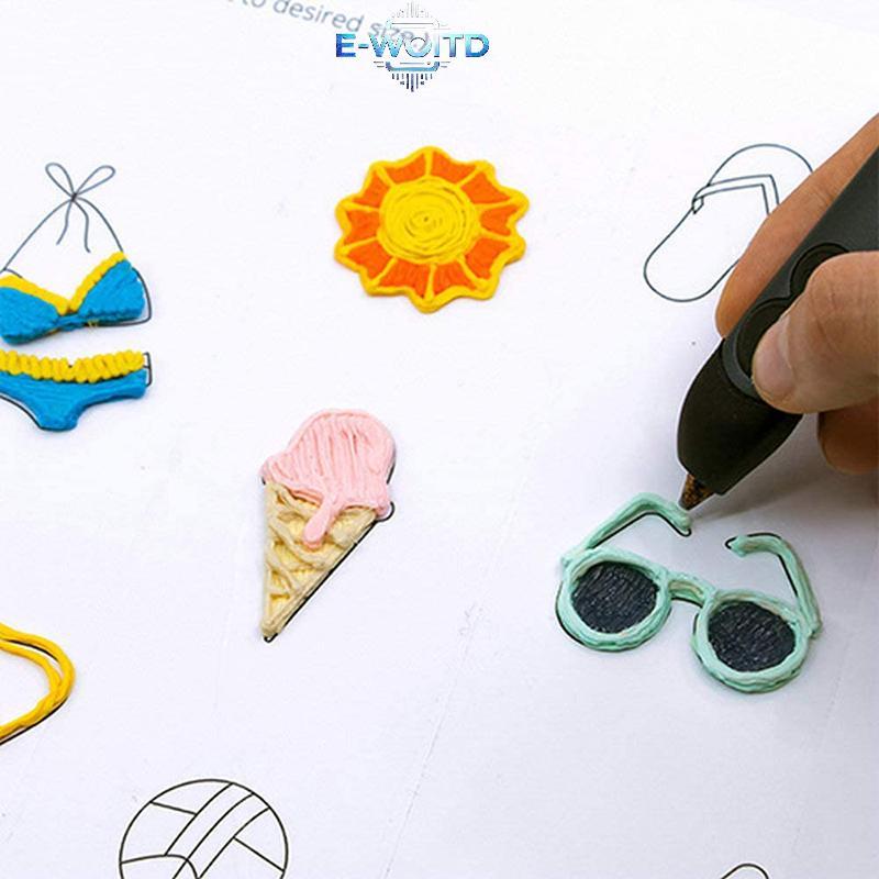 E-WOITD Bút 3D Dây Tóc 12 Màu 1.75Mm 3m Mỗi Màu Vật Liệu In 3D E-WOITD