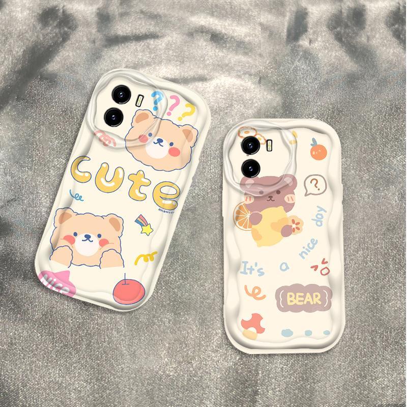 Thích hợp cho VIVO Y15S Y15A Y01 3D Bé Gái Mềm TPU Gấu Rilakkuma Vỏ Điện Thoại Chống Sốc