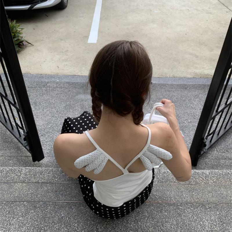 Milyfashion Wing Design Pure Desire Gợi Cảm Slim-fit Sling Không Tay Phong Cách Mới Mỏng Hơn Nhìn Ngắn Top Mùa Hè Y2K 7MYN
