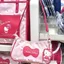 Túi đeo nách màu hồng HelloKitty Nữ hoạt hình dễ thương Túi đeo vai nơ đỏ thời trang di động