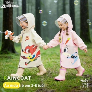 Áo mưa trẻ em Zootopia – Toàn thân chống nước, dễ thương, cho bé trai & bé gái đi học