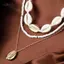 AqToCna Ba Lớp Đi Biển Vỏ Choker Nelaces Bohemian Vỏ Tự Nhiên Nelace Cổ Ngắn Cho Nữ Dây Xích Choker Phụ Kiện AqToCna