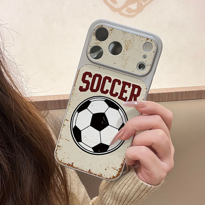 Ốp lưng da mềm cao cấp bảo vệ camera họa tiết bóng đá World Cup 2026 - iPhone 11/12/13/14/15/16/17/Plus/Air/Pro/Max