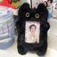 🍒 Thẻ sang trọng mèo con màu đen 10cm Polaroid Star Đuổi theo Photocard Mặt dây chuyền bảo vệ Nano 26.4.30