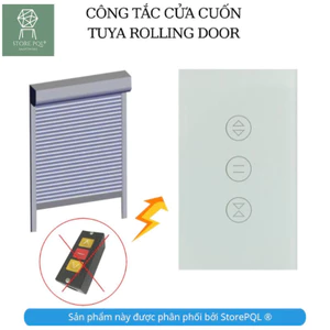 Công Tắc Cửa Cuốn WiFi + Bluetooth Điều Khiển Qua Điện Thoại Tuya(Tự dừng khi gặp vật cản,dùng chung remote cuốn cửa