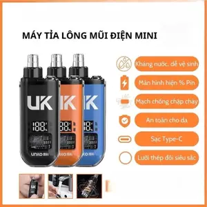 Máy Tỉa Lông Mũi Mini UK Với Màn Hình LCD và Lưỡi Kép Đôi Kháng Nước