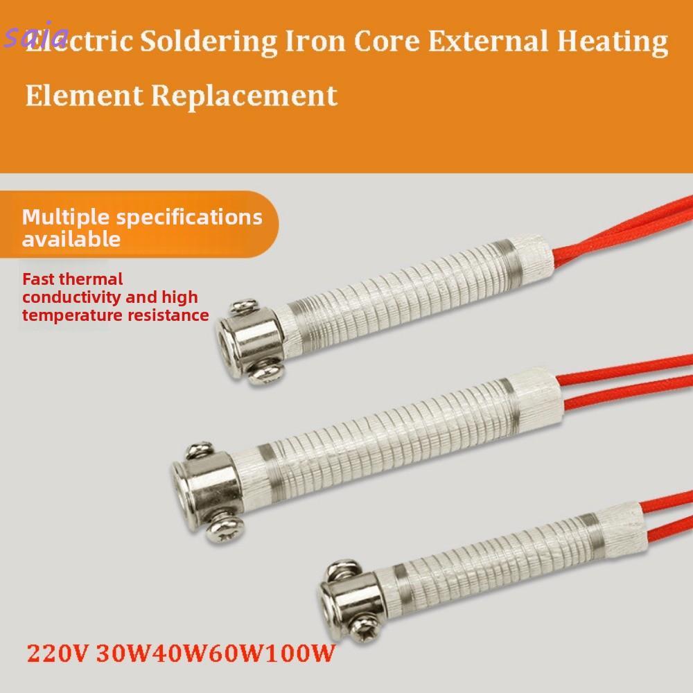 SAIA 1 / 10 chiếc Thay thế bộ phận sưởi ấm bên ngoài, Chịu nhiệt độ cao 30W40W60W100W Lõi sắt hàn điện, Thiết bị phụ tùng 220V chất lượng cao
