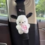 Pochacco Dây An Toàn Ô Tô Miếng Lót Vai Fuzzy Bảo Vệ Cổ Phụ Kiện Nội Thất Ô Tô Kawaii Sang Trọng Đai An Toàn Vỏ Bảo Vệ