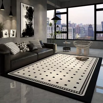 Thảm cửa vào (Thảm & Thảm) Thảm trải sàn phòng ngủ Thảm sang trọng nhẹ Phòng khách Sofa Phòng ngủ Đầu giường Thảm trải sàn diện tích lớn Hộ gia đình ins Kem Bàn cà phê Phòng đơn giản 05 / 6 PD05 / 6