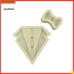 Linh hồn| 1 Bộ Khuôn Nướng Thực Phẩm Chống Dính Máy Nướng Silicon 3D Phù Hợp Với Áo Sơ Mi Nơ Hình Bánh Món Tráng Miệng Khuôn Nhà Bếp Tiện Ích