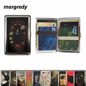 Thẻ cổ điển MARGREDY, Thiết kế đa năng Kim loại chụp dễ dàng, Chất liệu kim loại đa chức năng phong cách cổ điển thanh lịch Thẻ tín dụng tiền mặt Lưu trữ tiền mặt