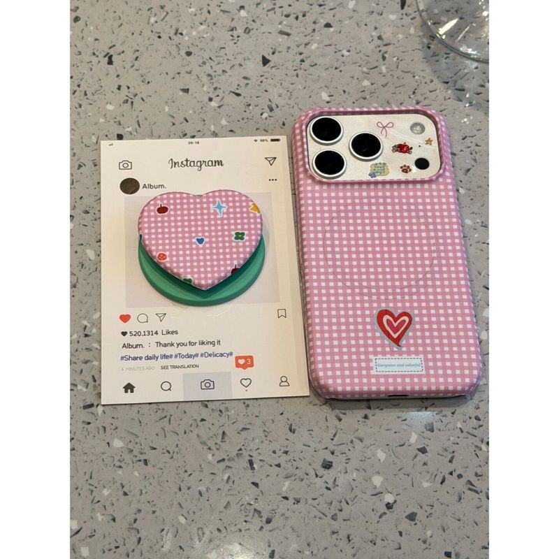 Đơn Giản Kẻ Sọc Tình Yêu Tiêu Chuẩn Tiếng Anh Giá Đỡ Từ Tính iPhone17promax Apple 16 Ốp Lưng Điện Thoại 15 Phim